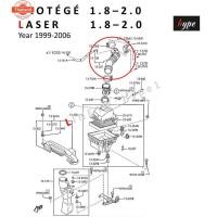 ราคา ท่ออากาศ ท่อกรองอากาศ มาสด้า MAZDA 323 โปรทีเจ้ 1.8 PROTEGE / ฟอร์ด เลเซอร์ LASER 1.8 year 2000 - 2006 (42868837296)