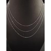 ราคา 9kสร้อยคอทองคำขาวลายกล่องทองแท้อิตาลี (44910475977)