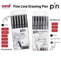 ราคา Uni ปากกาตัดเส้น ไฟน์ไลน์หัวเข็ม ชุด 6 ด้าม PIN-200(S) FineLiner Drawing Pen (ราคาต่อ 1 ชุด) (43761610659)