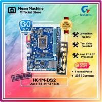 ราคา GIGABYTE H61M-DS2 LGA1155 M-ATX Micro ATX DDR3 เมนบอร์ด (สําหรับ Intel 2nd & 3rd Gen) (45350435845)