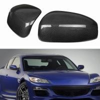 ราคา Mirror Cover For Mazda RX-8 RX8 2004-2011 Carbon Fiber Car Exterior Door Side Rear View Caps Revers (42576939364)