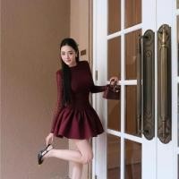 ราคา เดรสลูกไม้แขนยาวและดีไซน์เอวสุดหรู เดรสลูกไม้สั้นสุดหรู (51560627622)