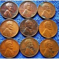ราคา เหรียญ​สหรัฐอเมริกา​ USA, 1​ Cent​ Lincoln รุ่นรวงข้าว, #​664L, ใช้แล้ว​ (20623903451)