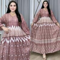 ราคา KATUN Contemporary Viral Inares Misaki ชุดสตรีผ้าฝ้ายเรยอนวัสดุ Ld 110 Pb 138 แขนบอลลูน (28679805238)
