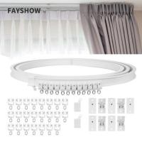 ราคา FAYSHOWTH อุปกรณ์รางม่านรางผ้าม่านแบบโค้งงอได้ (51310834545)