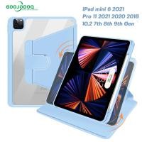 ราคา GOOJODOQ 2022 เคสไอแพดหมุนได้ 360° สำหรับไอแพดมินิ 6 เคสสำหรับไอแพดโปร 11 12.9 อากาศ 4 5 10.9 Gen9 Gen8 Gen7 10.2 (22708741463)