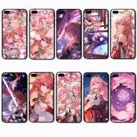 ราคา IPhone 5 5S 6 6S 7 8 Plus Yae Miko Black Border TPU ถุงลมนิรภัยเคสกันกระแทก | เลนส์ยกสําหรับการป้องกันพิเศษ (41129876782)