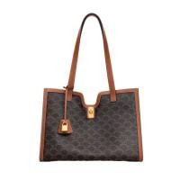 ราคา CELINE เซลีน Cabas 16 cowhide ความจุขนาดใหญ่ Elegant women handbag Tote bag กระเป๋าช้อปปิ้ง กระเป๋าสะพาย ของแท้100% (43612272930)