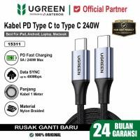 ราคา UGREEN Type C ถึง Type C สายชาร์จเร็ว 240W ไนลอนถัก 100 ซม. 200 ซม. US535 15311 90440 เดิม (44856891147)