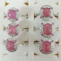 ราคา แหวนพลอยทับทิมแท้รูปไข่หลังเบี้ยล้อมเพชรสองชั้นพร้อมใบรับประกัน (12579223602)