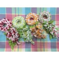 ราคา พวงมาลัยไหมพรม สีเหลือบ พวงมาลัยดอกไม้ แขวนหน้ารถ (9514393989)