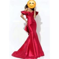 ราคา เดรสมือสองผ้าไหมอิตาลีสีชมพูมีโครงและซัปในงานสานหลังปรับขนาดได้ติดโบว์หลังขนาด36-32-38 (26991415269)
