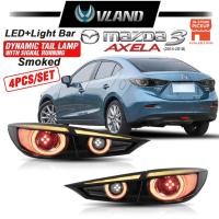 ราคา Vland ไฟท้าย LED 2014-2018 Mazda 3 / Axela 3th Gen Sedan BM BN LED Light Bar W/Sequential Taillamps (25120805681)