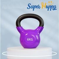 ราคา เคตเทิลเบล 6KG ลูกตุ้มยกน้ำหนักสีสัน เหล็กหล่อยกน้ำหนักหุ้มด้วยยาง เกรดยิม Kettlebell Dumbbell (22500846926)