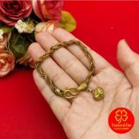 ราคา สร้อยข้อมือทองเหลืองลายเกลียวเชือกห้อยจี้หัวใจ ความยาว 6 นิ้ว งานดิบไม่ชุบ ใส่ในชีวิตประจำวันได้ พร้อมส่ง (40378717570)