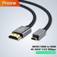 ราคา Proone Shop สาย Micro HDMI to HDMI Cable รองรับความละเอียด 3D และ 4K60Hz สำหรับกล้อง GoPro DV (46151972176)