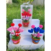ราคา กระถางดอกไม้ลวดกำมะหยี่​DIY หัวใจกระต่ายน้อยน่ารักๆ❤️​ (49711710732)