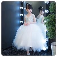 ราคา พร้อมส่ง ชุดราตรีเด็ก ชุดเดรสเด็ก สีขาว ชุดเดรสยาวสีขาวเด็ก ชุดออกงานเด็ก ชุดราตรียาวเด็ก ชุดราตรี white long dress kids (5364841382)