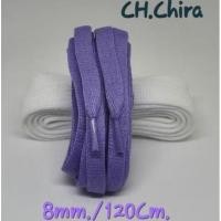 ราคา เชือกผูกรองเท้าแฟชั่น,รองเท้าผ้าใบ ราคาถูก! สีม่วง แบบแบน ขนาด8mm.x120 Cm. (24872190829)