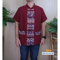ราคา เสื้อพื้นเมืองผ้าฝ้ายชินมัย แต่งด้วยผ้าโซฟา สีชมพูกะปิ (2308409668)