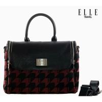 ราคา กระเป๋า Elle รุ่น Houndstooth Jacquard and Leather ของแท้ 100% (27076627096)