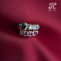 ราคา แหวนงู Mix Gems ล้อมcz Snake Ring with Mixed Gemstones Surrounded by Cubic Zirconia (46157181650)