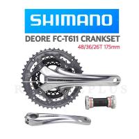 ราคา จานหน้าจักรยาน Shimano รุ่นรDEORE, FC-M590, จาน DEORE, FC-T611, 10-SPD, 175MM พร้อมกะโหลก (สินค้าบริษัท) (21025754949)