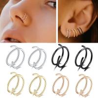 ราคา จิวจมูก สเตนเลส แบบสองชั้น เจาะจมูก สําหรับผู้หญิง เจาะจมูก แทรกัส ต่างหู ห่วงปาก แฟชั่น เครื่องประดับร่างกาย (18375799137)