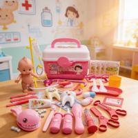 ราคา เด็กเล่นบ้านแพทย์ขนาดเล็กพยาบาลชุดเด็กสาวหูฟังฉีดกล่องเครื่องมือแพทย์ทารกที่อุดหู (41418974725)
