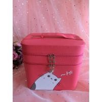 ราคา กระเป๋าเครื่องสำอางค์ทรงกระบอก 2 ชั้น ลาย Hi Cat (9915800137)