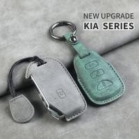ราคา 3 + 1 Buttons Leather Car Remote Key Case Cover Shell Fob For Hyundai for Kia Tucson Sonata Santa FE Carens Protector Ke (27683701007)
