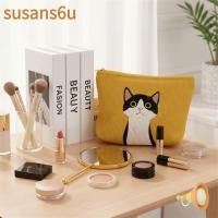 ราคา กระเป๋าแต่งหน้า ของพวกเขา, กระเป๋าเครื่องสําอางโพลีเอสเตอร์ผ้าลูกฟูก, ลายแมวทนทานพร้อมซับในพร้อมซิปถุงเก็บเดินทางแต่งหน้าที่เก็บ (48758218525)