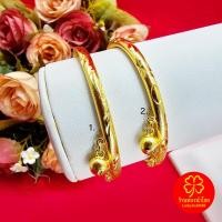 ราคา กำไลหลอดตัดลายห้อยกระพรวน เส้นผ่านศูนย์กลาง 4.8 ซม.ชุบทอง ทำจากทองเหลือง ใส่ได้ทุกโอกาส ใส่อาบน้ำได้ (21482831181)