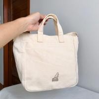 ราคา KANGOL FLUFFY LOGO CANVAS TOTEBAG- IVORY กระเป๋ามือสองของแท้ (28553089484)