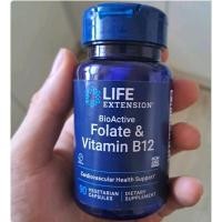ราคา ของแท้จากนอก...วิตามิน Folateโฟเลต & Vitamin B12 วิตามินบี บี12 90เม็ด Life Extension บำรุงเลือด ระบบประสาท (7052219266)