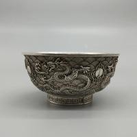 ราคา โบราณ Daqing Qianlong ปีทํานูนมังกรคู่เล่นชามลูกปัดตกแต่งบ้านตกแต่งโลหะผสมชามมังกรคู่ LYAJIE26526 SKRD (46961312087)