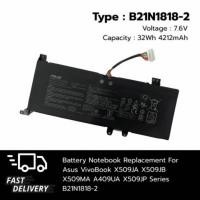 ราคา (ส่งฟรี ประกัน 1 ปี) แบตเตอรี่ โน๊ตบุ๊ค Battery for Asus B21N1818-2 ASUS VivoBook X509JA X509JB X509MA A409UA (14718484031)