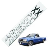 ราคา Sticker สติ๊กเกอร์ Mighty-X 2ชิ้น ไมตี้เอ็ก V.2 สีขาว+ดำ สำหรับ Toyota Mighty-X ปี 1988-1997 (7746214637)