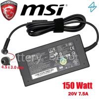 ราคา MSI AC Adapter ของแท้ 20.0V 7.5A 150W หัวขนาด 4.5*3.0mm สายชาร์จ MSI, อะแดปเตอร์ (25624922890)