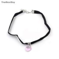 ราคา Thaibestbuy สร้อยคอคริสตัลโช้คเกอร์คริสตัลรูปหัวใจผ้ากำมะหยี่แนวกอทิก1x ใหม่สร้อยคอแฮนด์เมดจี้ย้อนยุค80 90s (47556595107)