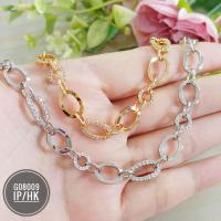 ราคา MATA Xuping สร้อยข้อมือโซ่วงรี สีทอง/สีเงิน G0809 (42976481934)