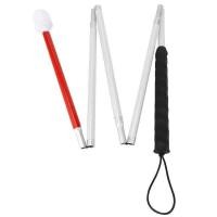 ราคา Aluminum Folding Cane 4-Sec Folding Cane With Rolling Tip For Blind Walking Stick (24530641772)