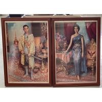 ราคา ภาพพิมพ์พระบรมฉายาลักษณ์ในหลวงรัชการที่9 และพระราชินี พร้อมกรอบ รับประกันเก่าแท้ (21621783030)