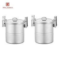 ราคา HILABEE Camping หม้อหุงข้าวหม้อนึ่ง Nonstick 304 สแตนเลสแบบพกพา Steamer (45704415981)