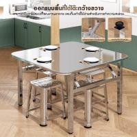 ราคา โต๊ะพับ โต๊ะพับสแตนเลส โต๊ะทำงานครัวพับได้ โต๊ะทำงาน โต๊ะทำงานสแตนเลส โต๊ะพับสแตนเลส อเนกประสงค์ ขนาด 80/100/120 ซม (26731685987)