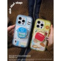 ราคา เคส iPhone ขอบสีพาสเทล ลายอาหารเช้าโฮมมี่ เคสแม่เหล็ก IMD พร้อมขาตั้งแก้วนม/เครื่องปิ้งขนมปัง (48111792150)