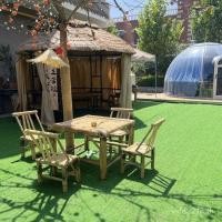 ราคา ตารางคาร์บอนปีโต๊ะน้ําชาม้า B & B จีนกลางแจ้ง Handmade โต๊ะเก้าอี้ Courtyard โต๊ะเก้าอี้ไม้ไผ่ B 2026 ไม้ไผ่ HCAU (55209849634)