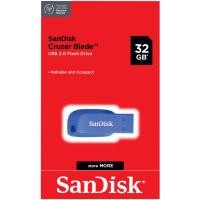 ราคา (ส่งด่วน) SANDISK แฟลชไดร์ FlashDrive Cruzer BLADE 32GB (Blue) USB2.0 แฟลชไดร์ฟ ของแทั ประกัน Synnex (SDCZ50) (55955952378)