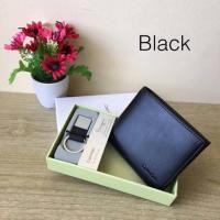 ราคา Calvin Klein leather credit card fold with metal clip key fob set (441958055)