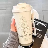 ราคา 316 Stainless Steel Lily of the Valley Thermos Cup Girls High-value Coffee Cup Student Office Water Cup (49111022899)